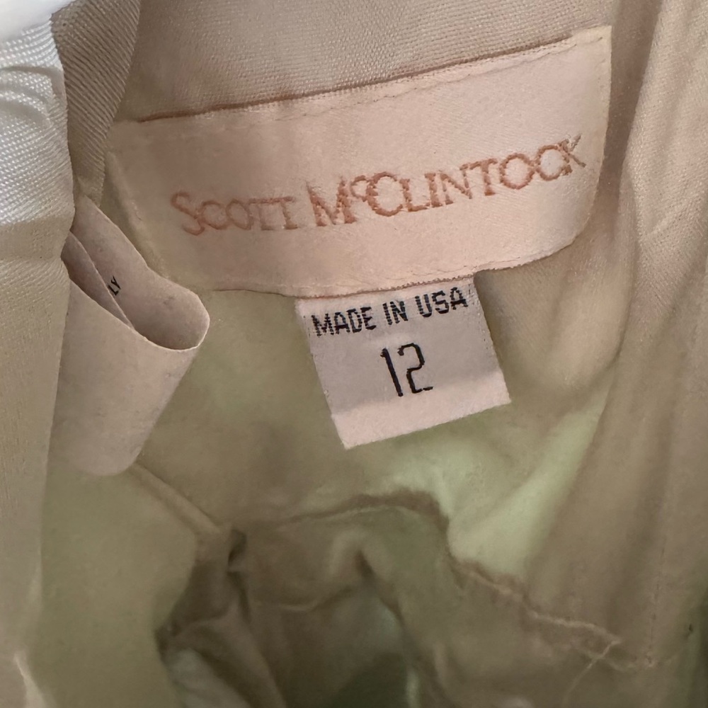 Scott McClintock | Corset Lace-Up Formal Dress Mint Satin | Size 12 (Runs Small) - Picture 10 of 11